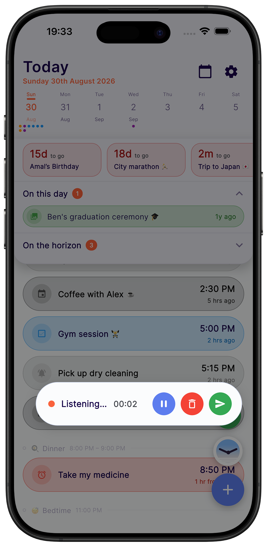 Time Flies — A note in your own voice